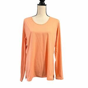 Patagonia Women's Orange Capilene Cool Lightweight Longsleeve Top Sz XL Outdoors